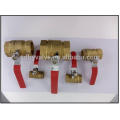 Bronze sanitary stainless steel 3 way ball valve